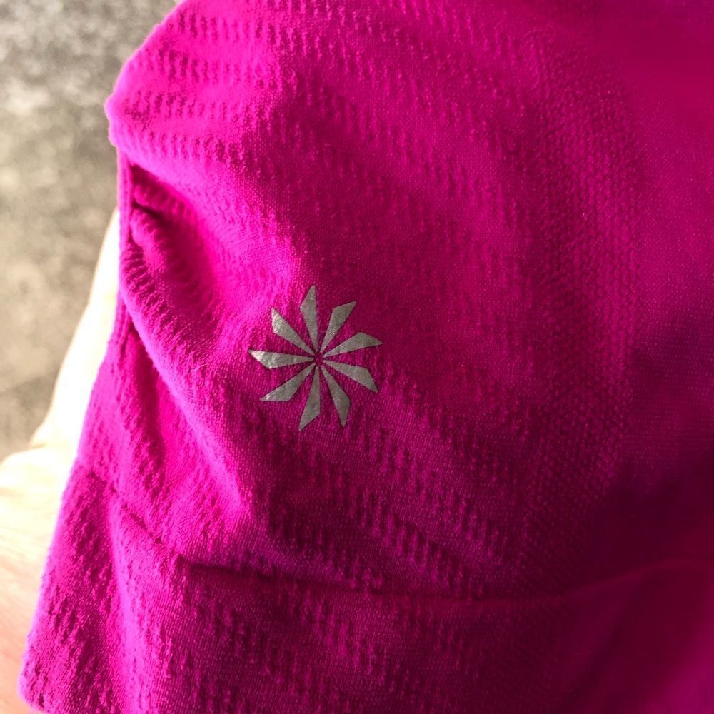ATHLETA workout activewear sports pink tank top shirt tee Sz Small womens - Picture 3 of 5